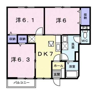 ジュネス99C 102の間取り図