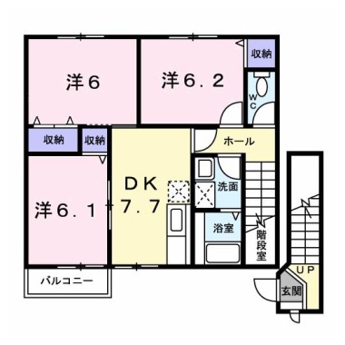 ジュネス99C 202の間取り図