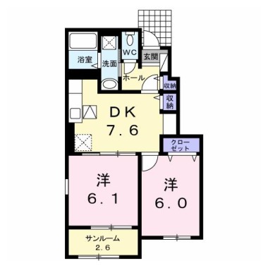 ロイヤル オークB 103の間取り図