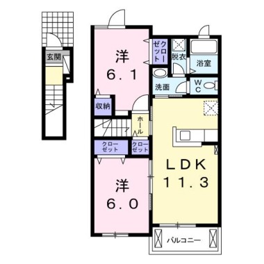 ロイヤル オークB 202の間取り図