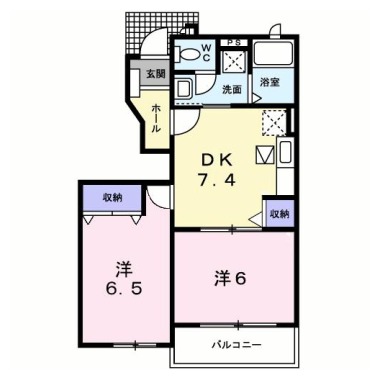 ベルメゾン高島III 102の間取り図