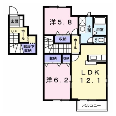 ローズスクエアー 201の間取り図