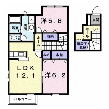ローズスクエアー 205の間取り図