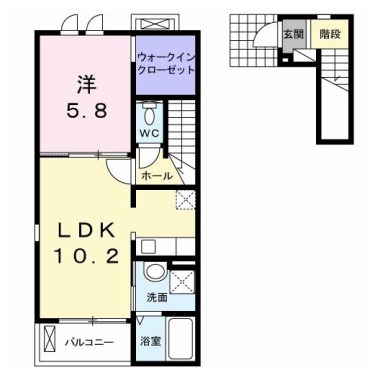 ローズハウス 201の間取り図