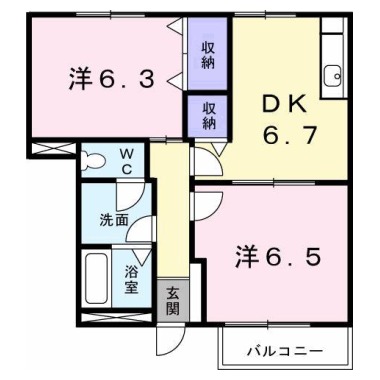 ホワイトリバー B 103の間取り図