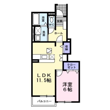 エスタシオン湯立 105の間取り図