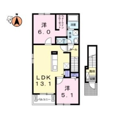 グレイス・ヴィラ 201の間取り図