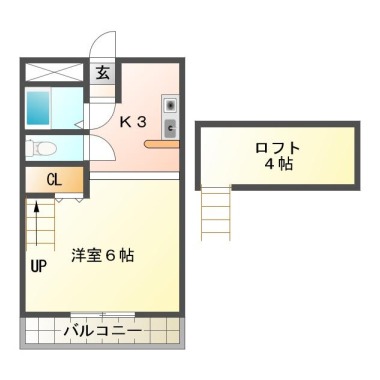 南田宮 マンション 1R 303の間取り図