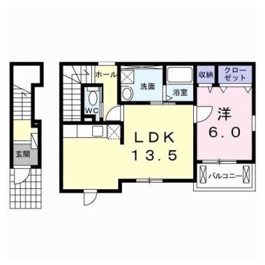 ルミエール六反地 202の間取り図