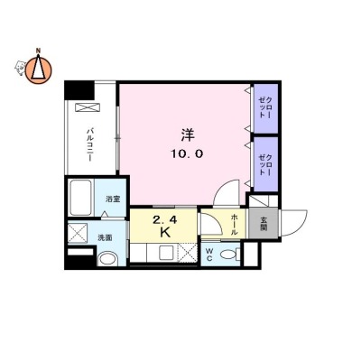 ソワ・リヴィエール 402の間取り図