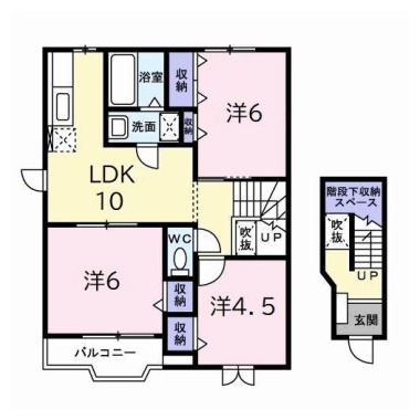 アムール・ハザカD 201の間取り図