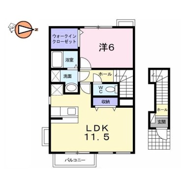 エクセルヴィラ 澄幸 201の間取り図