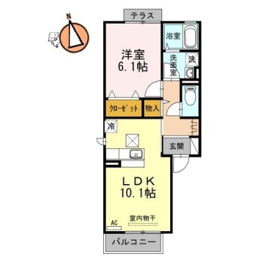 Ms’弐番館 101の間取り図