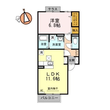 Ms’弐番館 106の間取り図