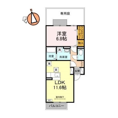 Ms’弐番館 108の間取り図