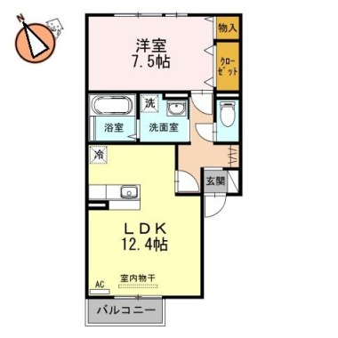 Ms’弐番館 208の間取り図