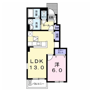 ポワールII 103の間取り図