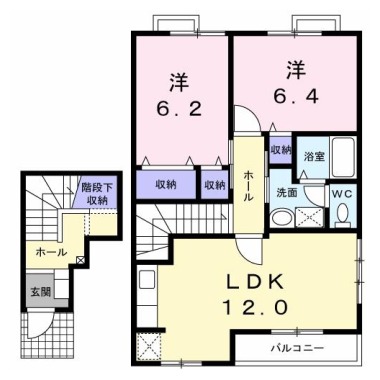 ウィルレジデンスII 205の間取り図