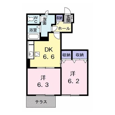 サンリットA 102の間取り図