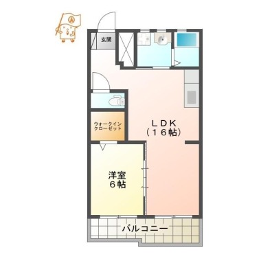 グランドハイツ 202の間取り図