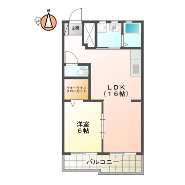 グランドハイツ 701の間取り図