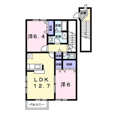 セレノ住友A 205の間取り図