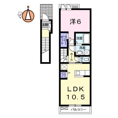 フィールドビーチ八万A 202の間取り図