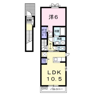 フィールドビーチ八万B 201の間取り図