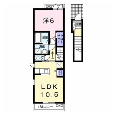 フィールドビーチ八万B 203の間取り図