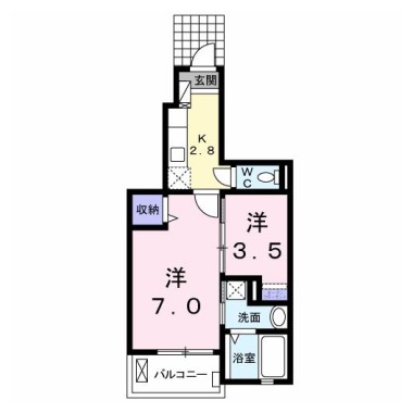 ラ・シエル 102の間取り図