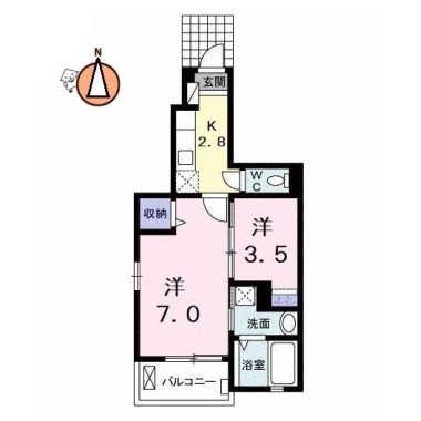 ラ・シエル 103の間取り図