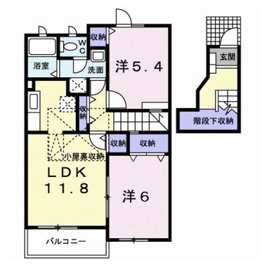 ガーデンハウスTADA B 202の間取り図