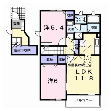 ガーデンハウスTADA B 203の間取り図