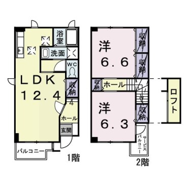 アウローラB 101の間取り図