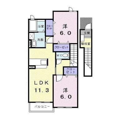 サウスアローズ・K 202の間取り図