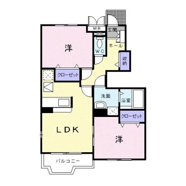 エスペランスB 105の間取り図