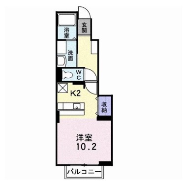 メホール・丈六 102の間取り図