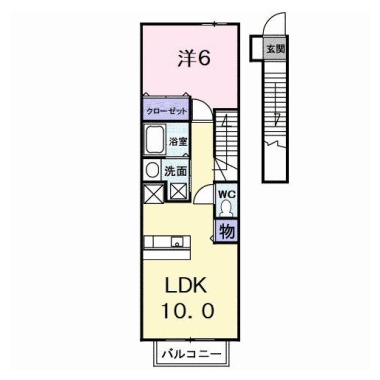 メホール・丈六 202の間取り図