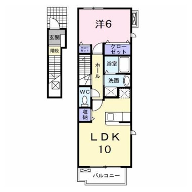 ヴェル ドゥーラ II 201の間取り図