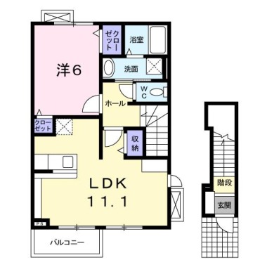 サンパティーク・パレス E 202の間取り図