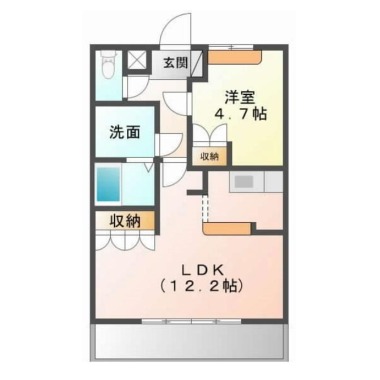 コートヴェール中島田II 107の間取り図