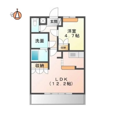 コートヴェール中島田II 203の間取り図