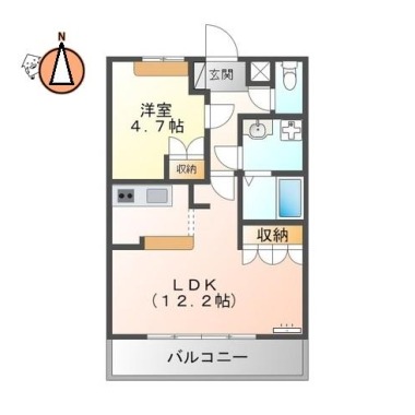 コートヴェール中島田II 205の間取り図