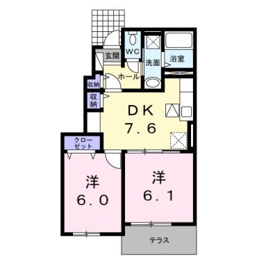 ルミエール B 102の間取り図