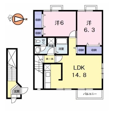 メゾン パサニアC 203の間取り図