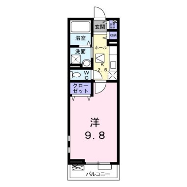 セレノ城南A 103の間取り図