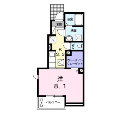 ひなた 102の間取り図