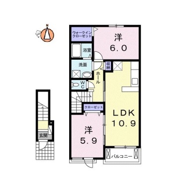 ラリュール II 203の間取り図