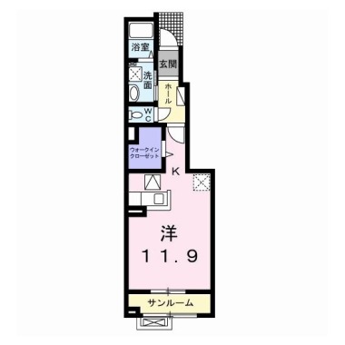 ハピネス 北島E 103の間取り図