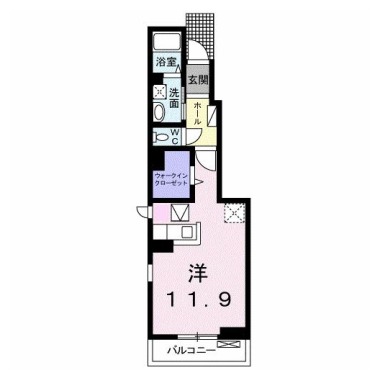 ハピネス 北島E 105の間取り図